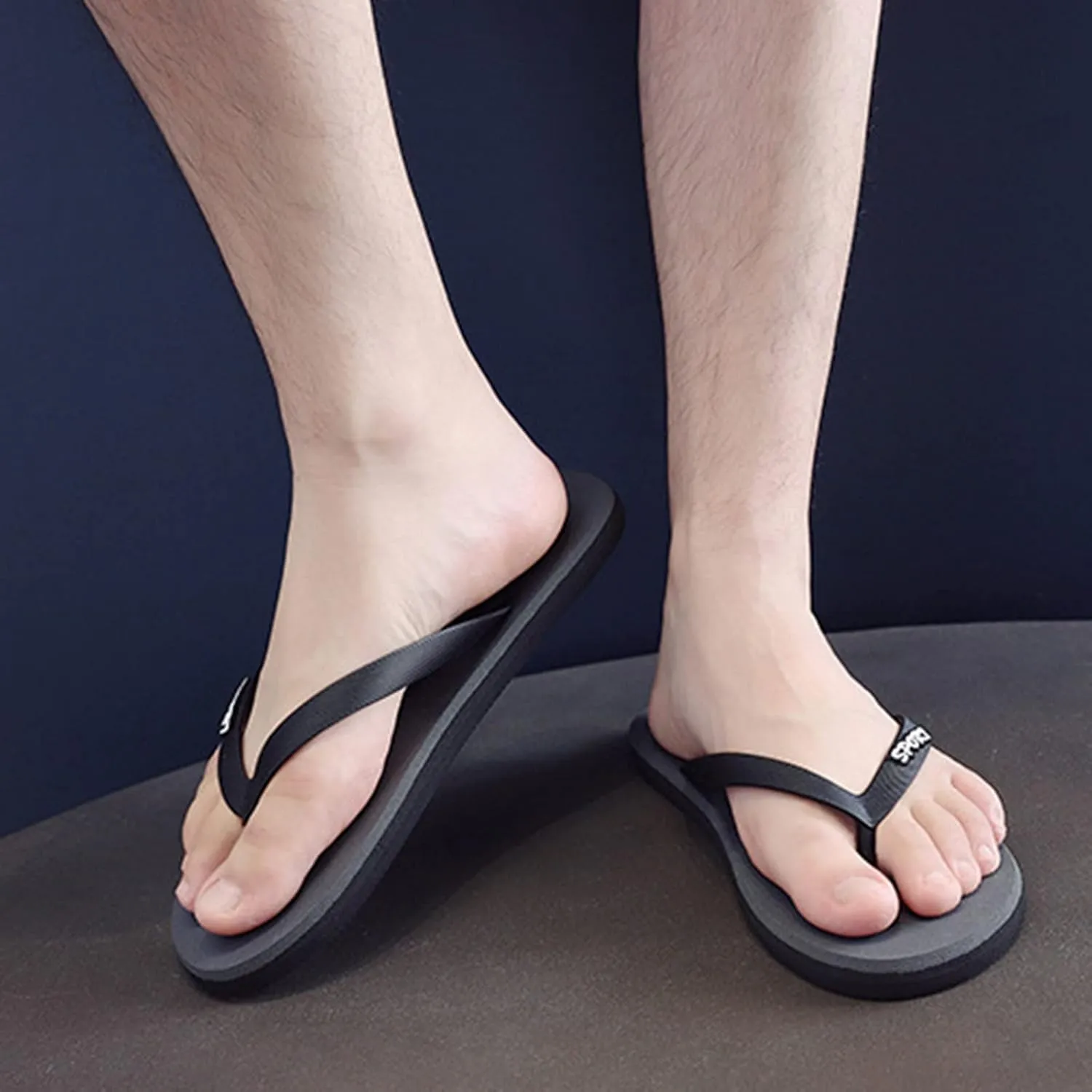 Vickyleb Flip Flops for Men,Men's Flip Flops Trendy Summer Comfortable Fashion Beach Sandals C