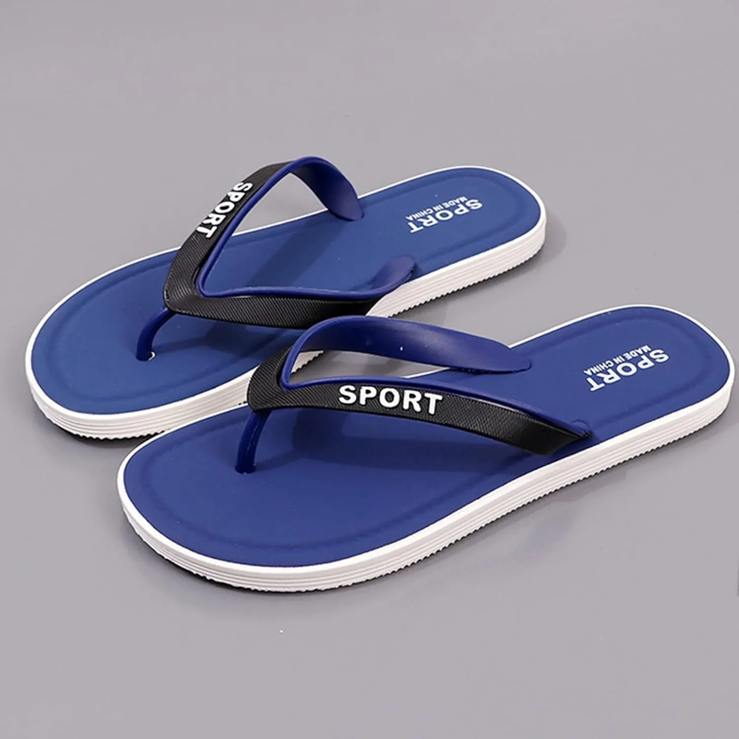 Vickyleb Flip Flops for Men,Men's Flip Flops Trendy Summer Comfortable Fashion Beach Sandals C
