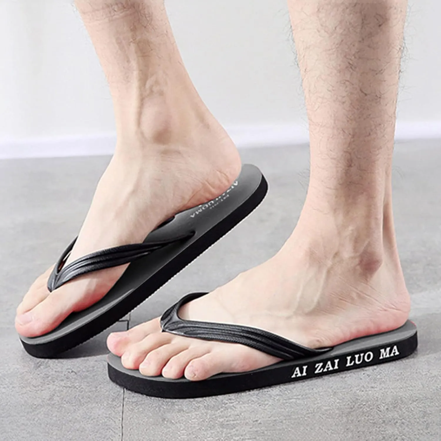 Vickyleb Flip Flops for Men,Men's Flip Flops Trendy Summer Comfortable Fashion Beach Sandals C