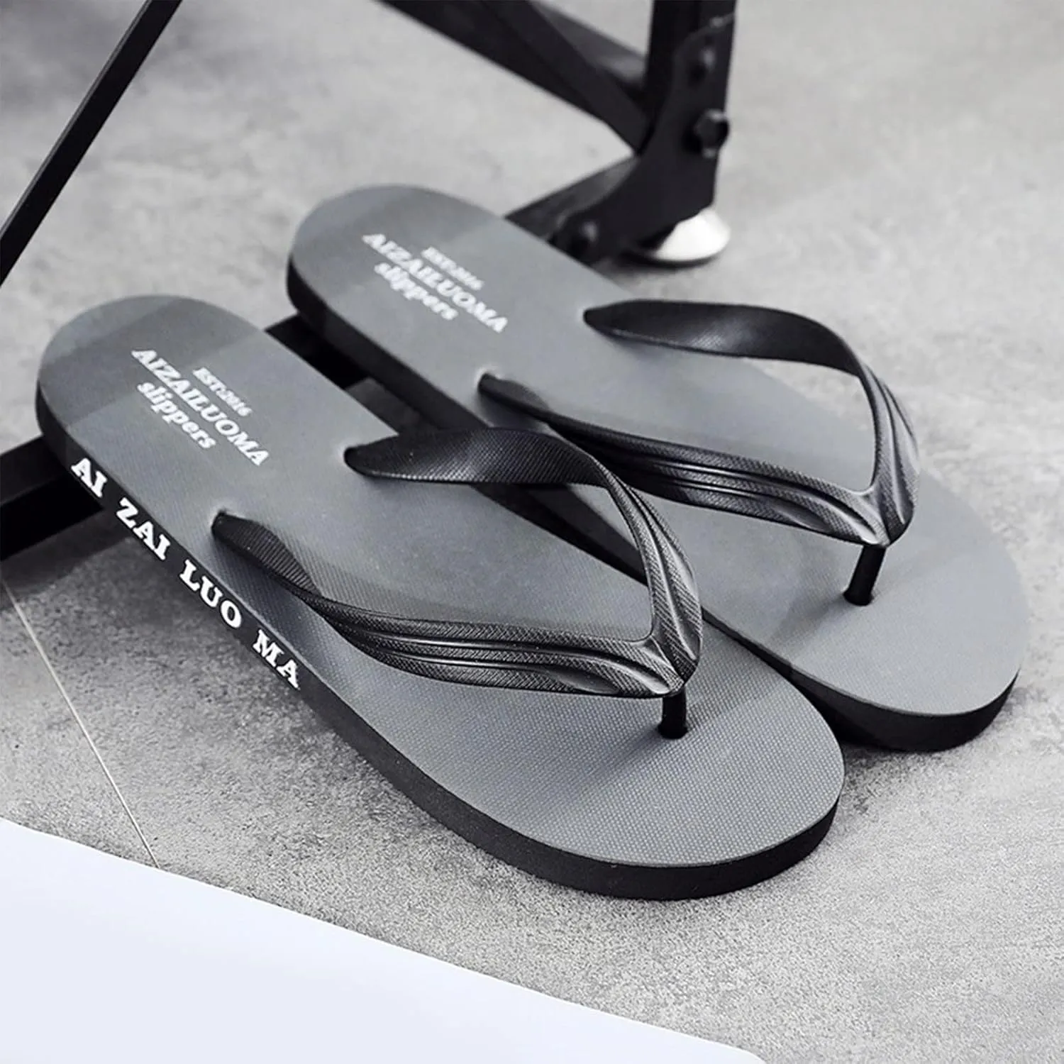 Vickyleb Flip Flops for Men,Men's Flip Flops Trendy Summer Comfortable Fashion Beach Sandals C