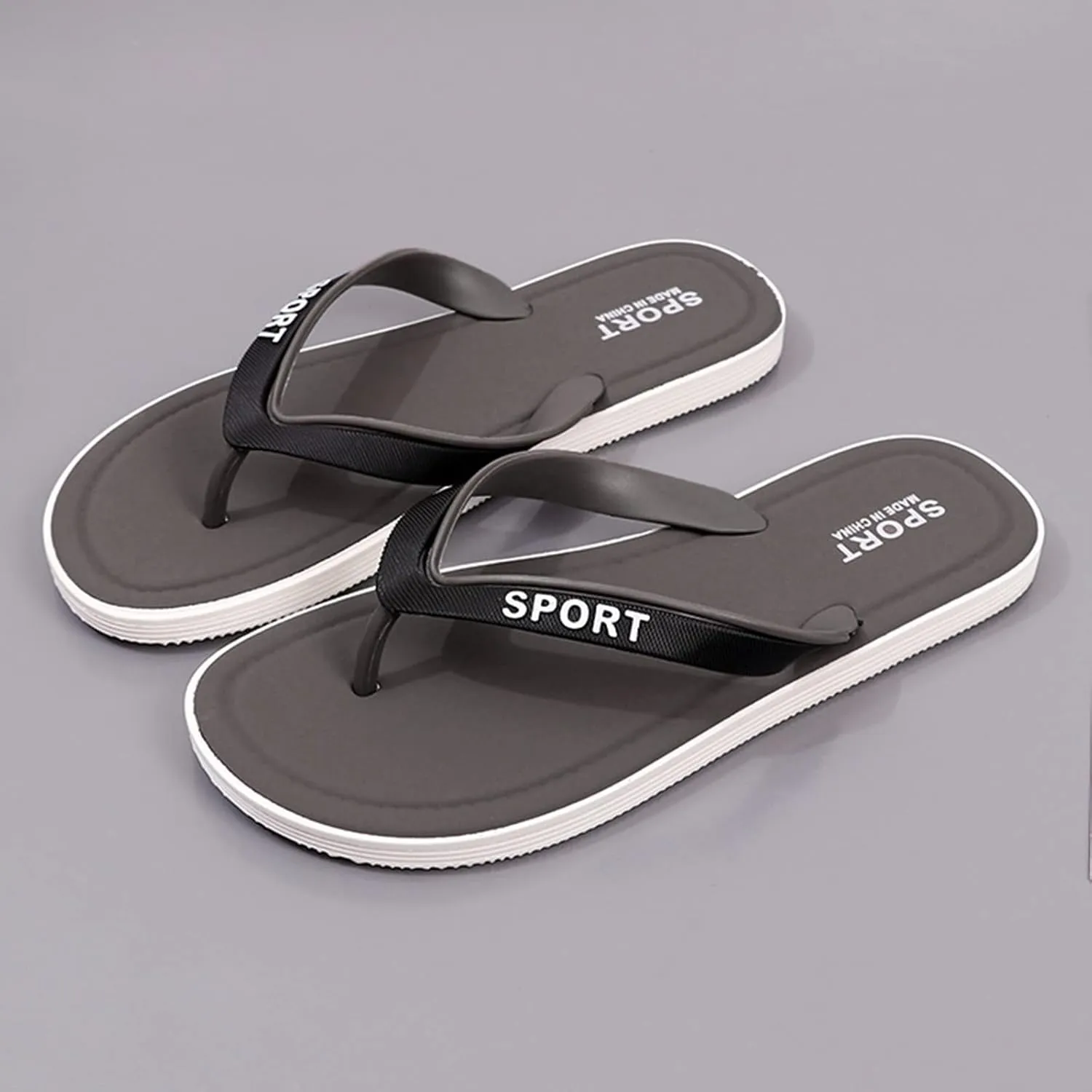 Vickyleb Flip Flops for Men,Men's Flip Flops Trendy Summer Comfortable Fashion Beach Sandals C
