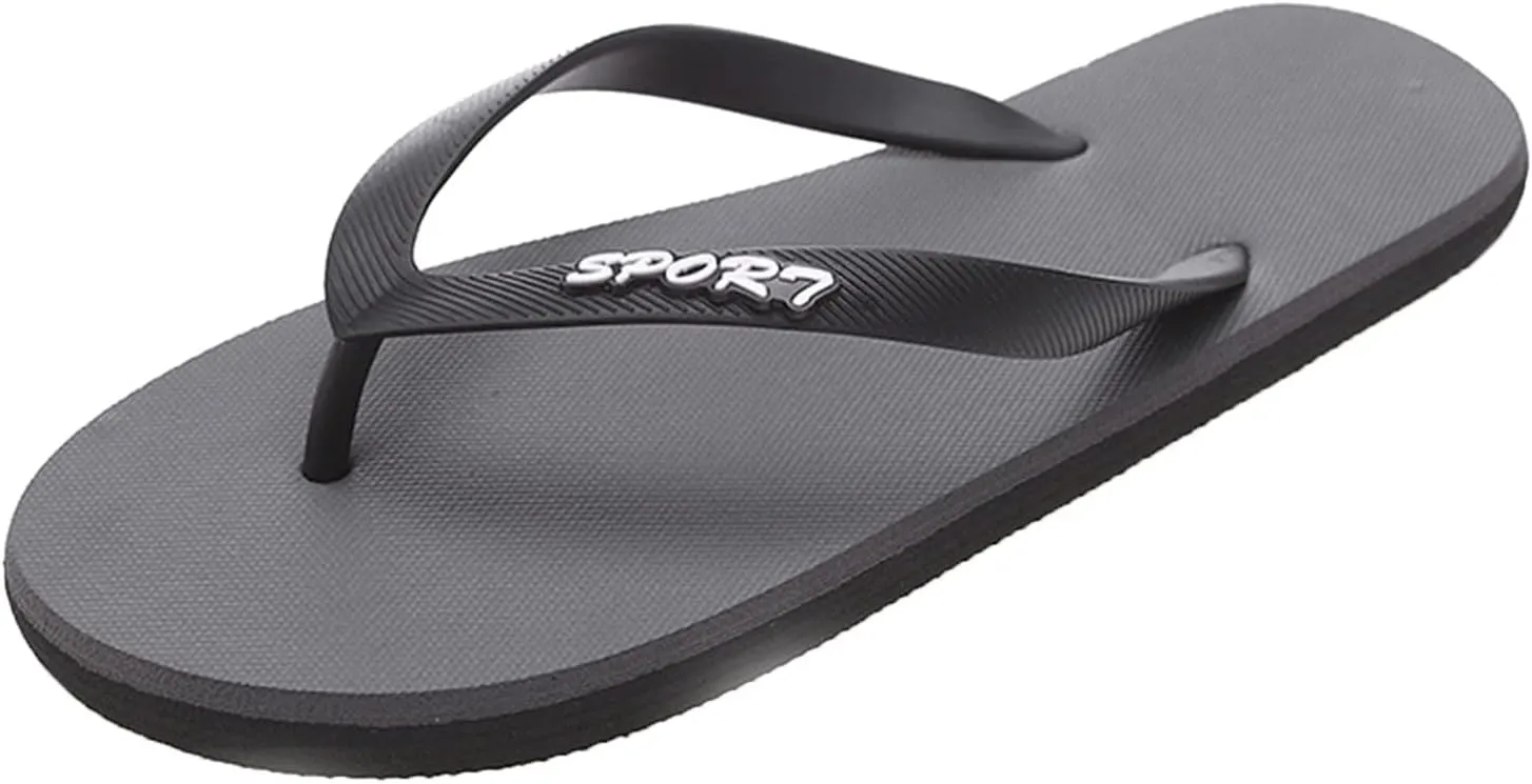 Vickyleb Flip Flops for Men,Men's Flip Flops Trendy Summer Comfortable Fashion Beach Sandals C