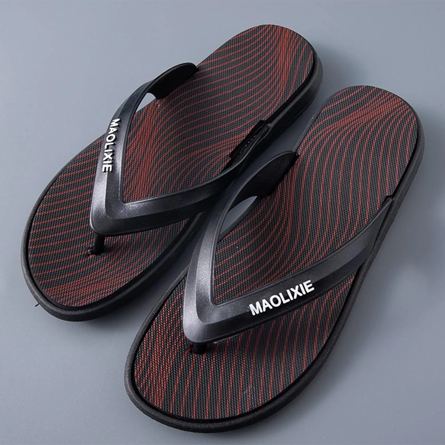 Vickyleb Flip Flops for Men,Men's Flip Flops Trendy Summer Comfortable Fashion Beach Sandals C