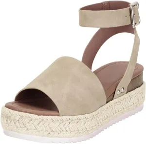 Wedge Sandals for Women,Women's Platform Sandals Espadrille Ankle Strap Wedge ShoesStudded Open Toe Sandals