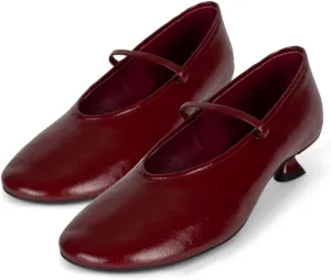Women Ankle Strap Kitten Heel Pumps Round Closed Toe Mary Jane Low Kitten Heels Matte Casual 1 inch Low Heel Dress Shoes Slip On Comfort Chic Office Ladies Pumps Work Size 4-11 M US