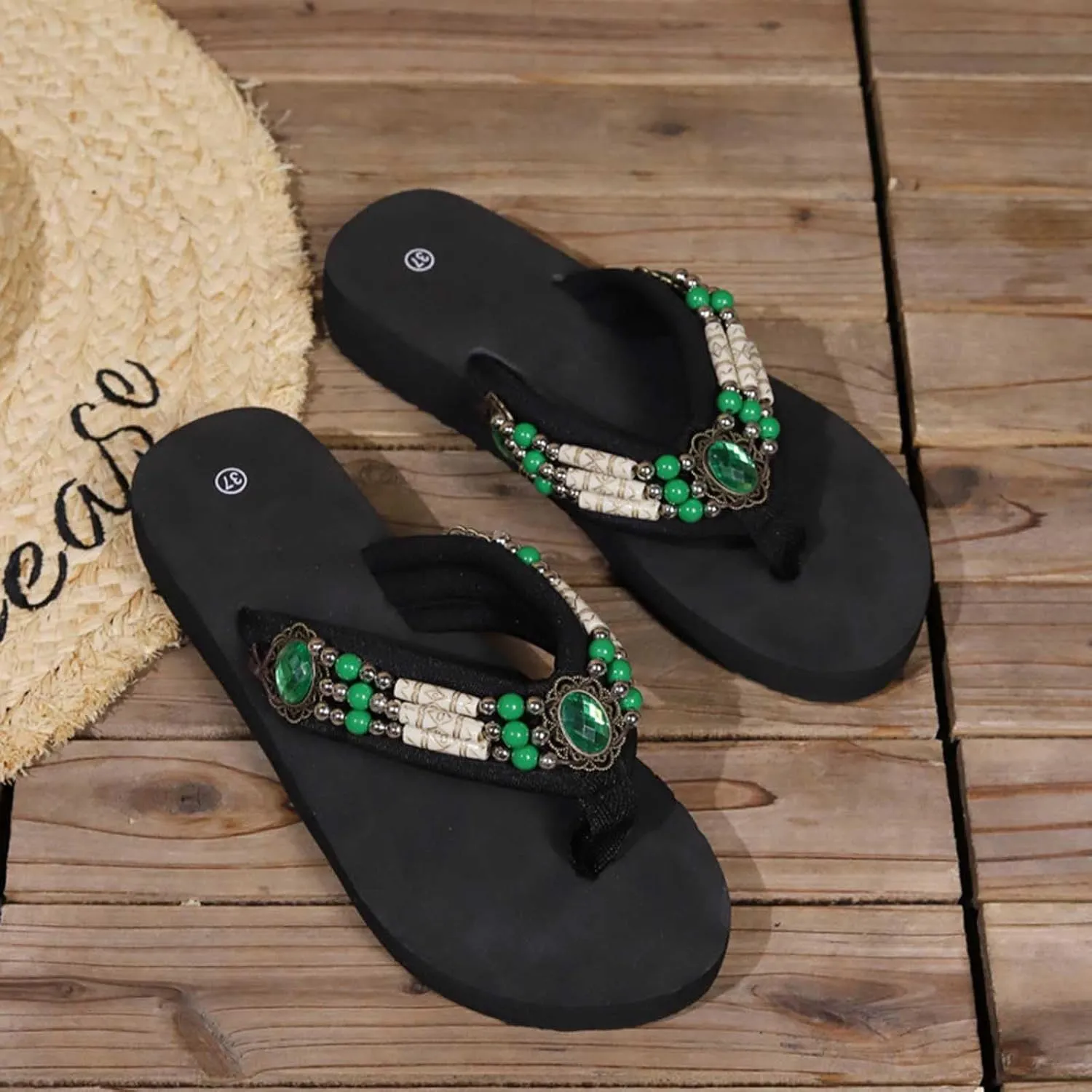 Women Summer Outdoor Flip Flops Yoga Mat Arch Support Clip Toe Slippers Thick Sole Platform Flip-Flop Sandals Beach Sandal