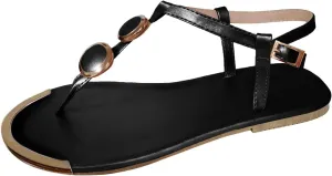 Women's Arch Support Flat Sandals Comfortable Ankle Strap Outdoor Walking Shoes Soft Soled Sandals for Women