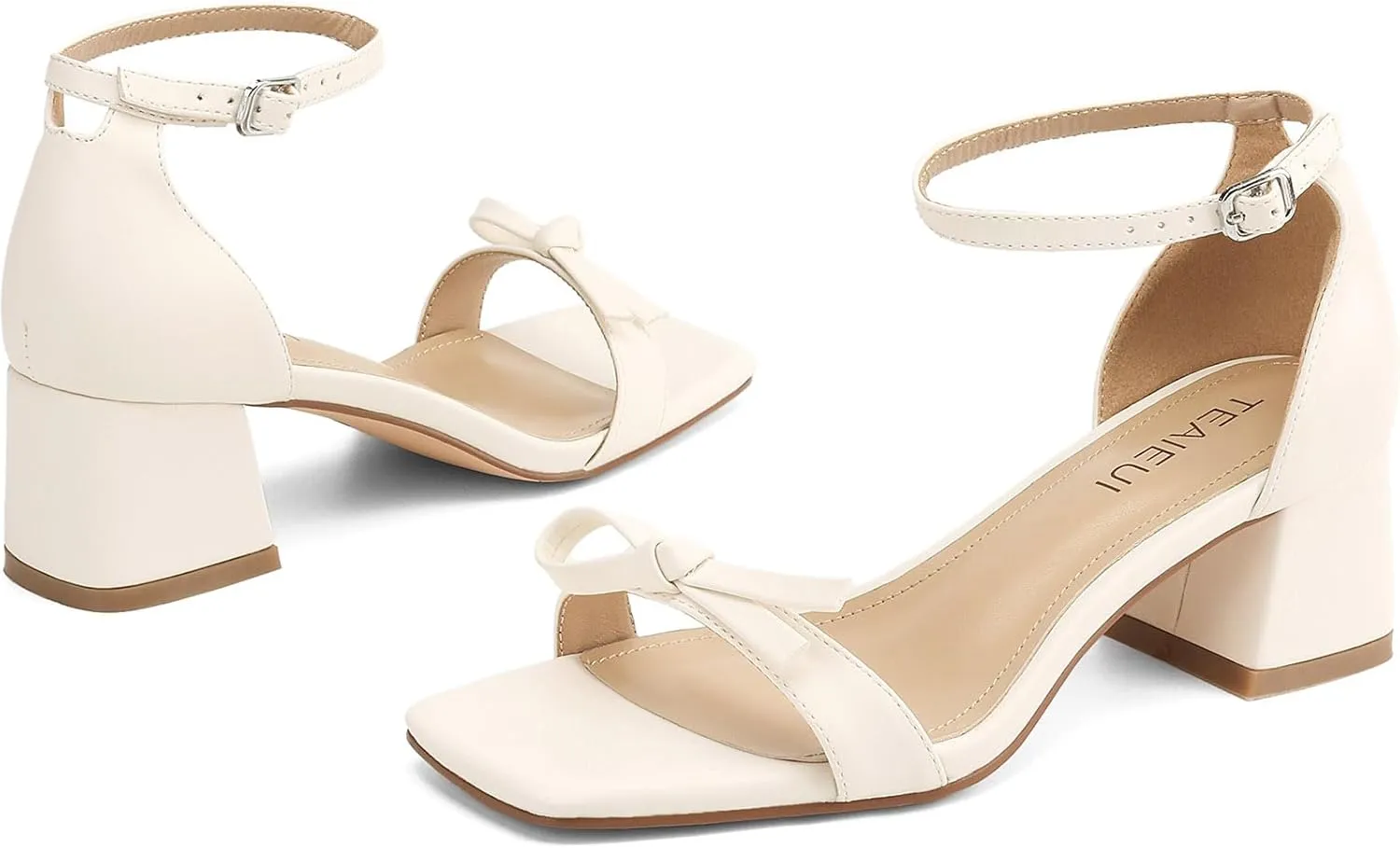 Women's Heeled Sandals Strappy Low Block Heels Chunky for Women Comfortable Ankle Strap Open Toe Party Wedding Dress Shoes for Women Dressy