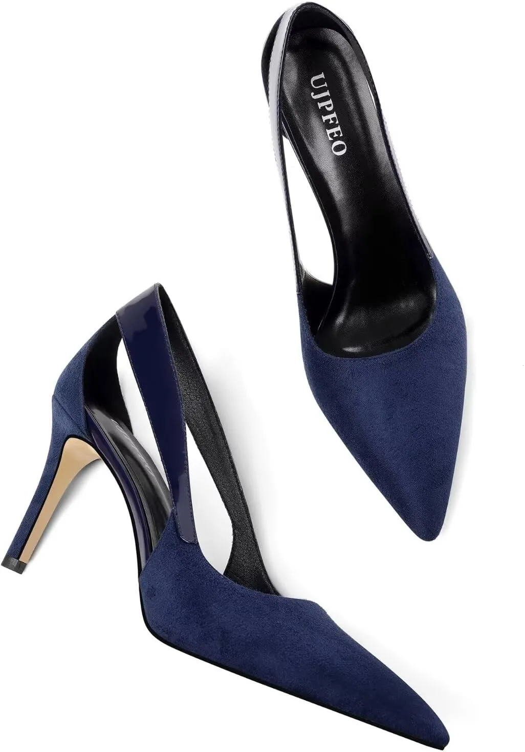 Women's High Heels Closed Toe Pumps Stiletto High Heels Pointed Toe Wedding Suede Pumps Party Dress Shoes