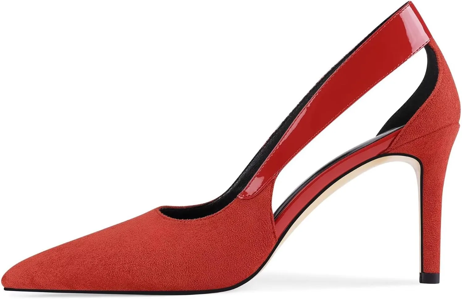 Women's High Heels Closed Toe Pumps Stiletto High Heels Pointed Toe Wedding Suede Pumps Party Dress Shoes