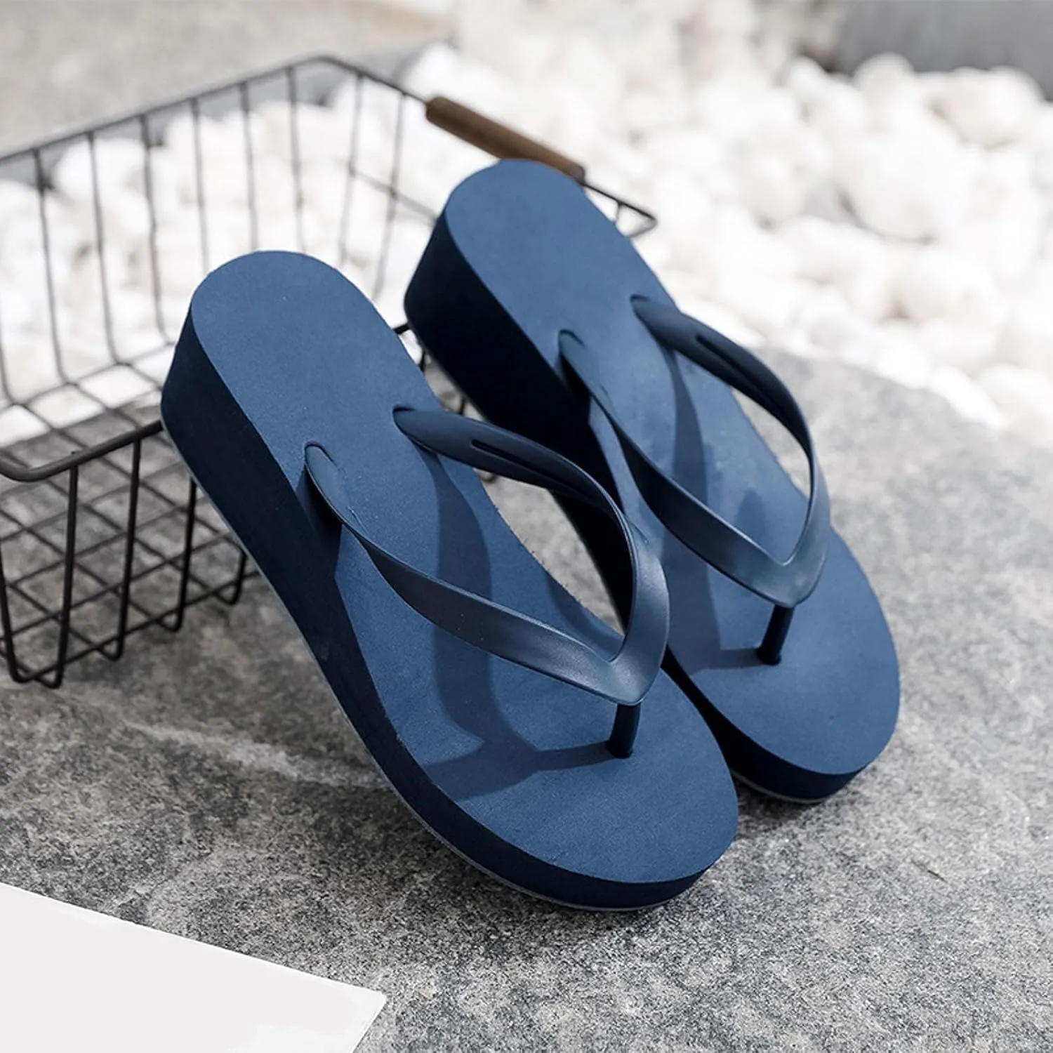 Women's Ladies Platform Wedges Bohemian Beach Shoes Slippers Sandals Summer Beach Flip Flops for Women