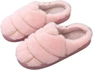 Womens Mens Animal Slippers Cute Cartoon Slippers Winter Warm Animal Couple Slippers Plush Fuzzy Cat Paw Slippers