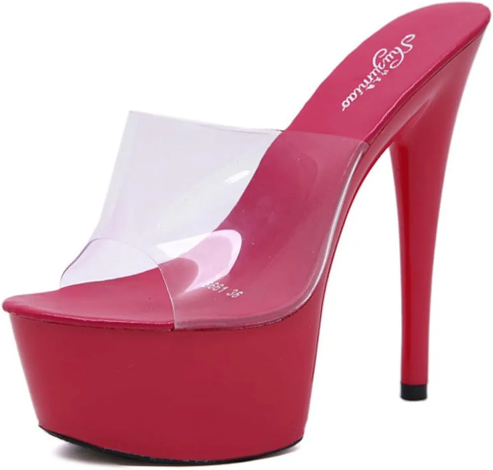Women's Platform Sandal Stilettos Slip On High Heels