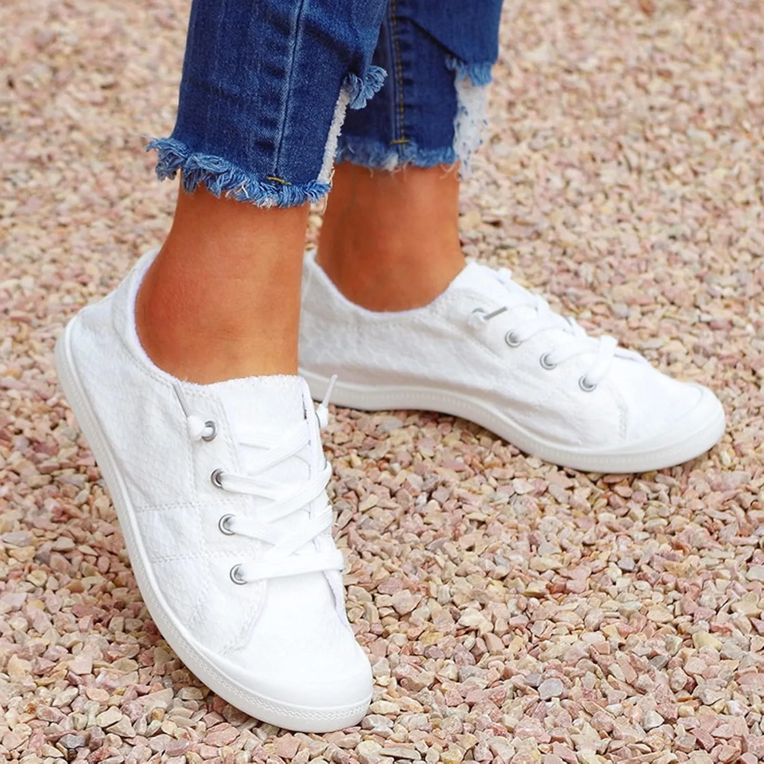 Women's Soft Ladies Loafers Flat Shoes Autumn Vulcanize Canvas Women's Casual Shoes Flat Sandals Summer
