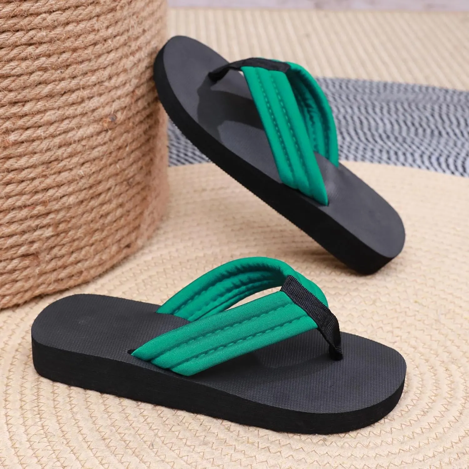 Womens Wedge Flip-Flop Comfortable Platform Thong Sandals Summer Casual Clip Toe Sandals Slip on Beach Slippers